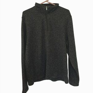 Old Navy Men's Quarter Zip Pullover Long Sleeve Knit Sweatshirt in Black Size XL
